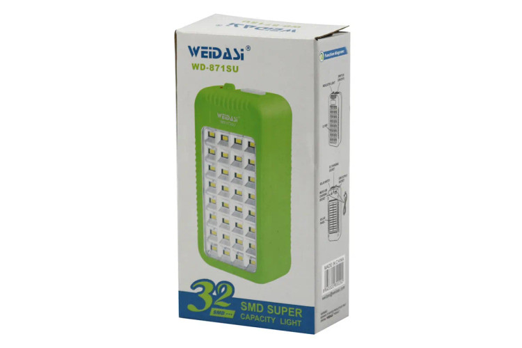 چراغ اضطراری چند کاره ویداسی مدل WD-871SU با رنگ مهتابی
