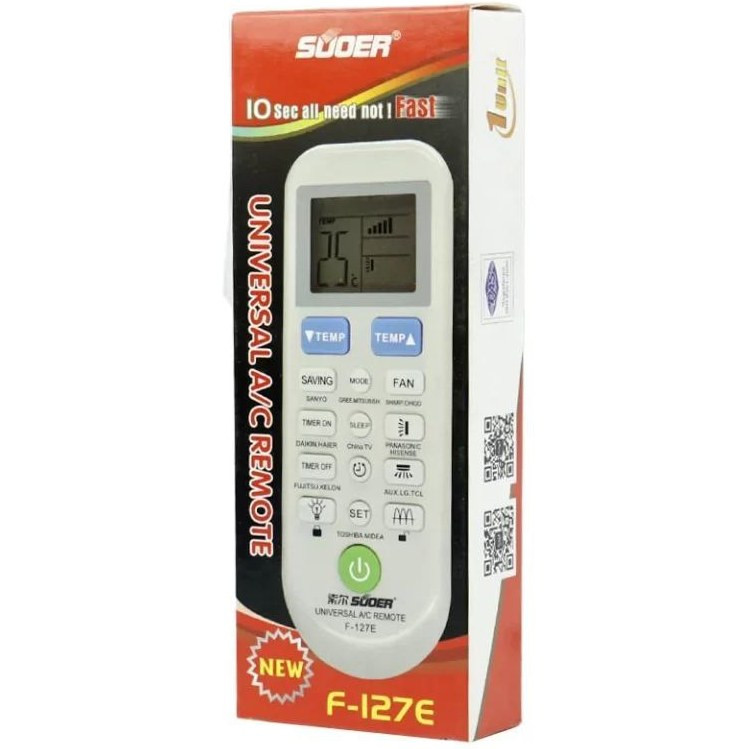 کنترل کولر گازی همه کاره سوئر Suoer F-127E